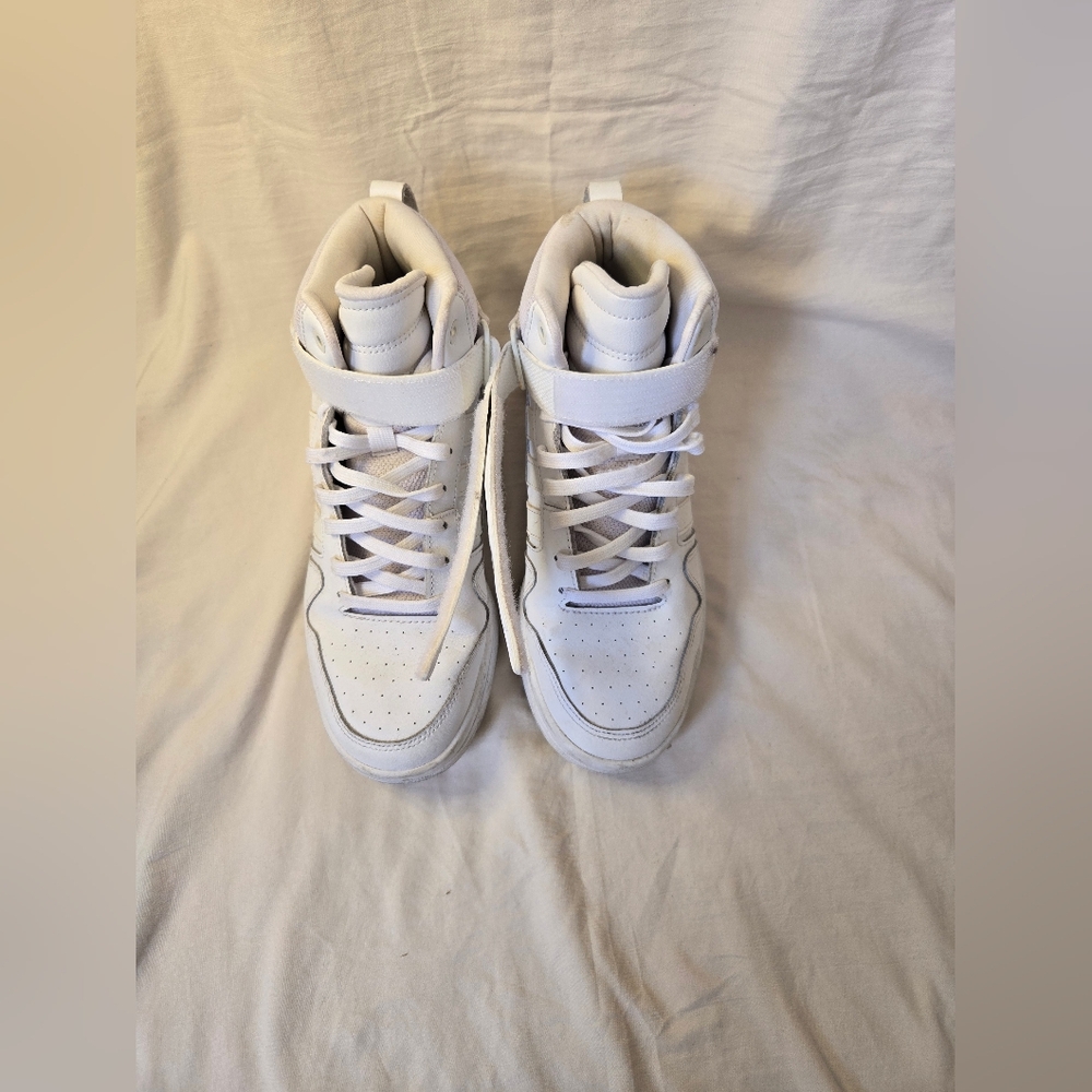 Adidas Women's White Cloud Foam High-Top Sneakers